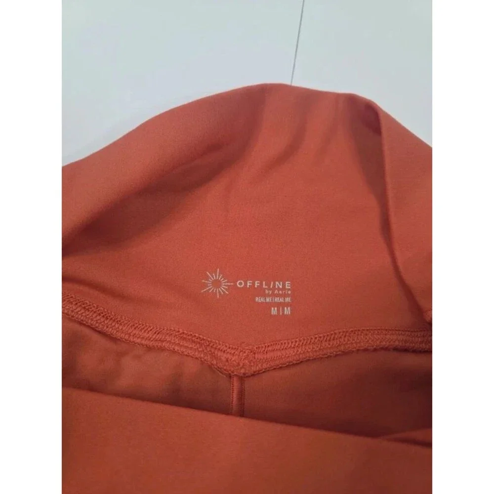 Offline Aerie Crossover Flowy Shorts Coral Orange Medium